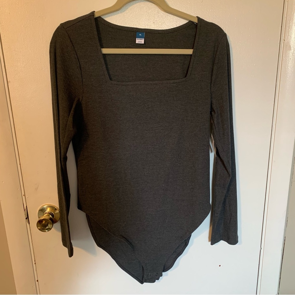Old Navy Long Sleeve Square Neckline Bodysuit NWT